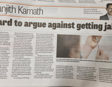 Dr Sanjith Kamath makes Chronicle column debut