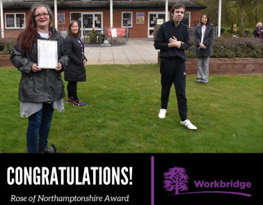 Workbridge team win Rose of Northamptonshire Award!